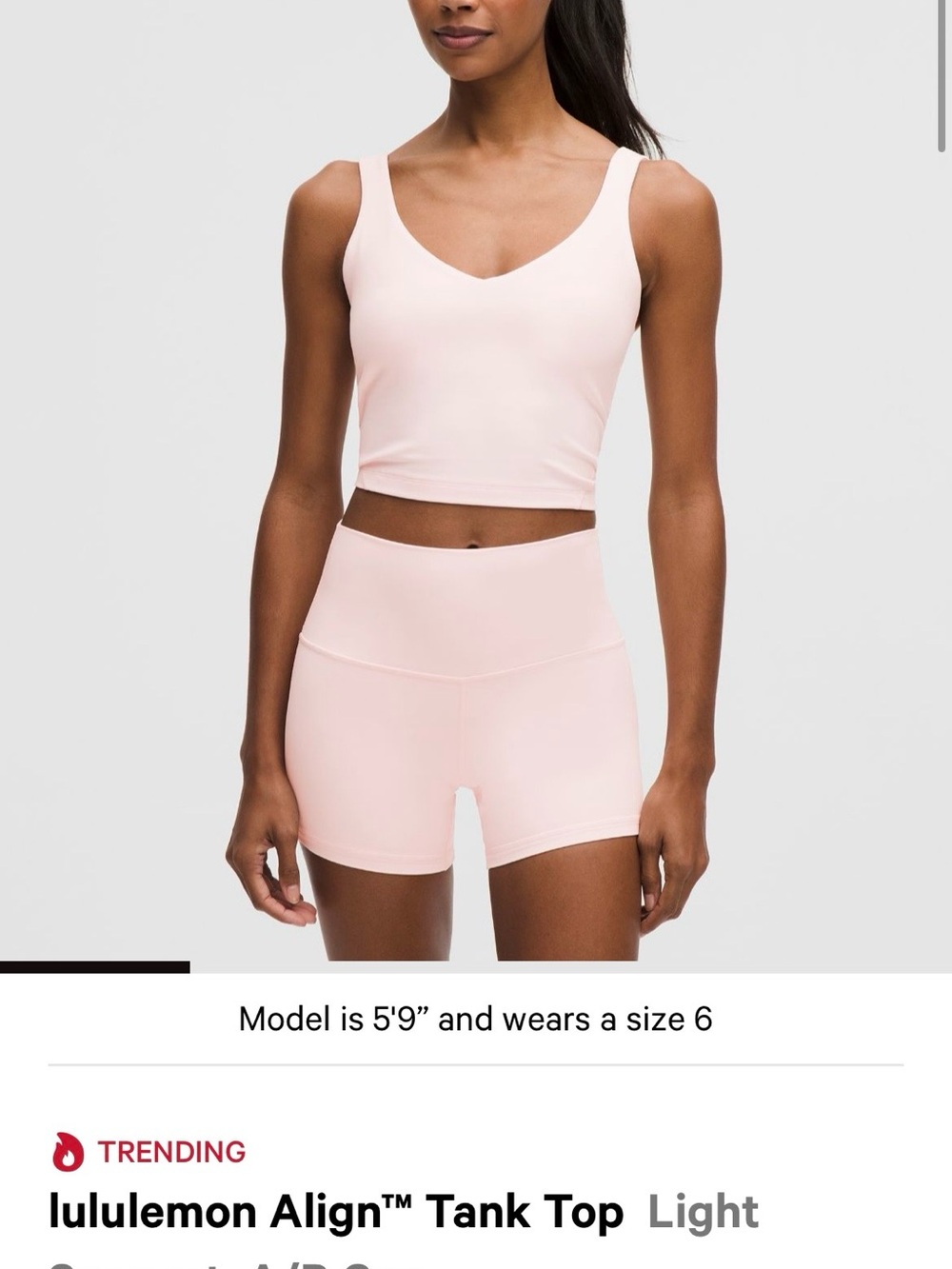 lululemon athletica Light Pink Align Tank Top